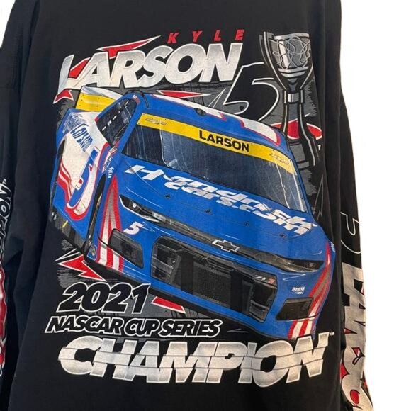 Kyle Larson 2021 NASCAR Cup Series Champion Hendrick Motorsports Long Sleeve Tee - Picture 6 of 6